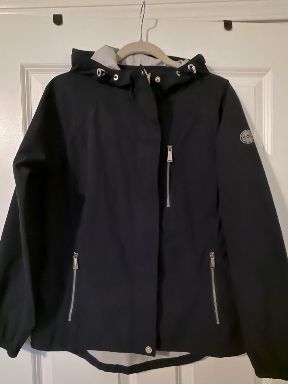 Calvin Klein Black Hooded Rain Jacket